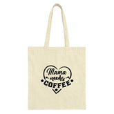 Mama Needs Coffee Tote Bag, Gift For Mom, Coffee Lover Bag, Mother's Day Gift, Everyday Bag, Cute Mom Bag, Reusable Grocery Bag - Tawshia